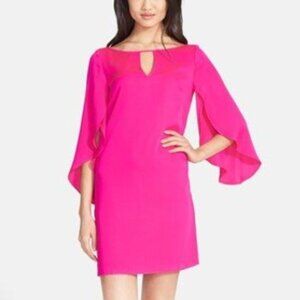 MILLY Fuchsia Papillion Shift Dress. Size 8 NWT